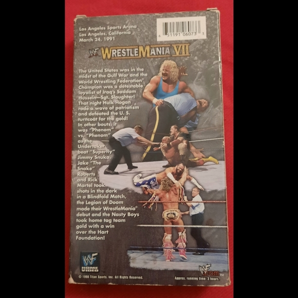 Vintage 1991 WWF Wrestlemania VII 7 The Legacy VHS Movie - Picture 3 of 4